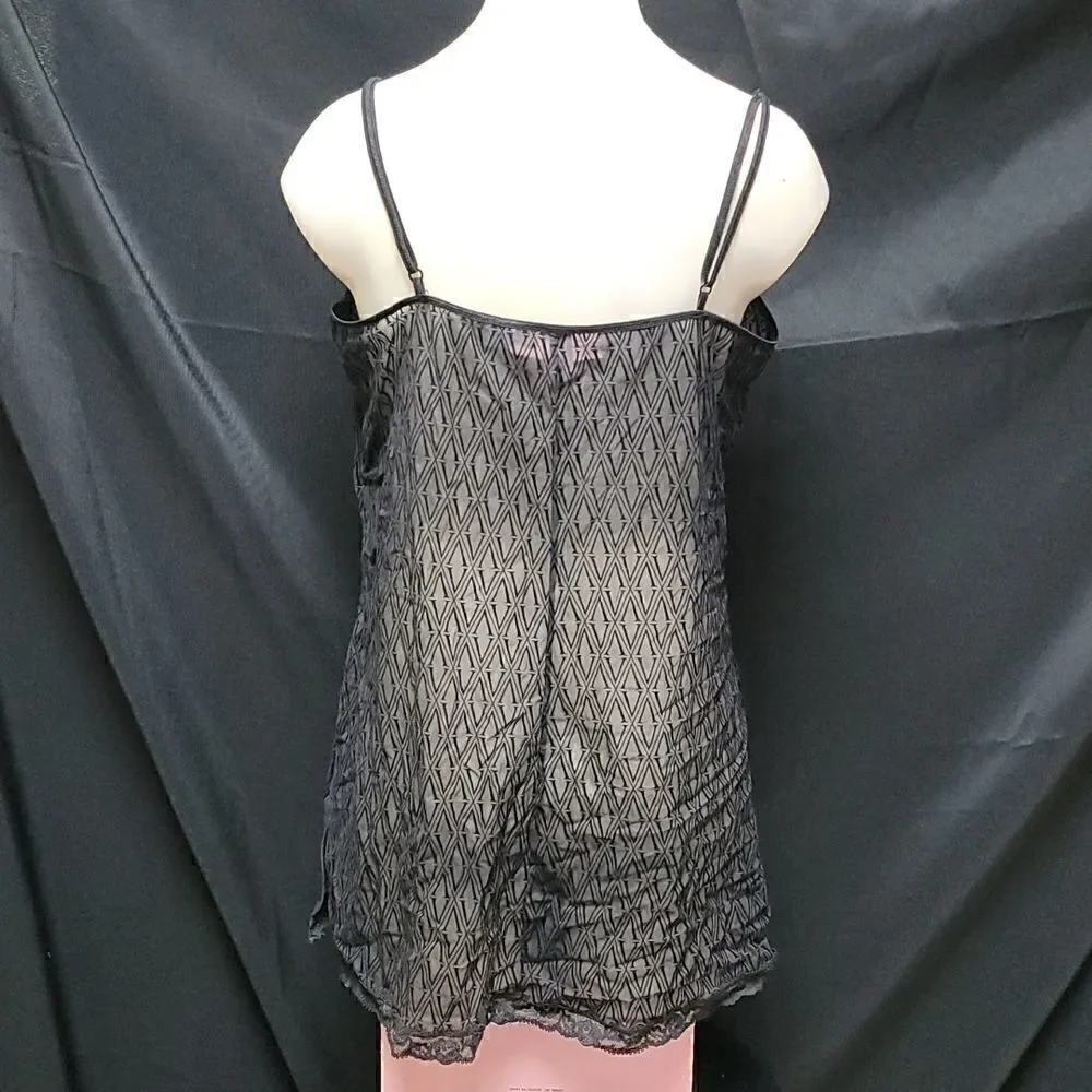 VICTORIA'S SECRET BLACK SHEER NEGLIGEE
